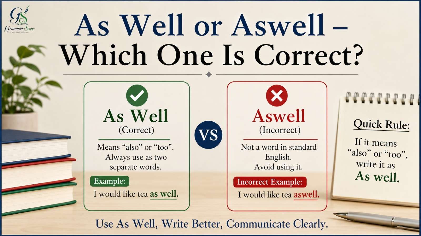 As Well or Aswell – Which One Is Correct?