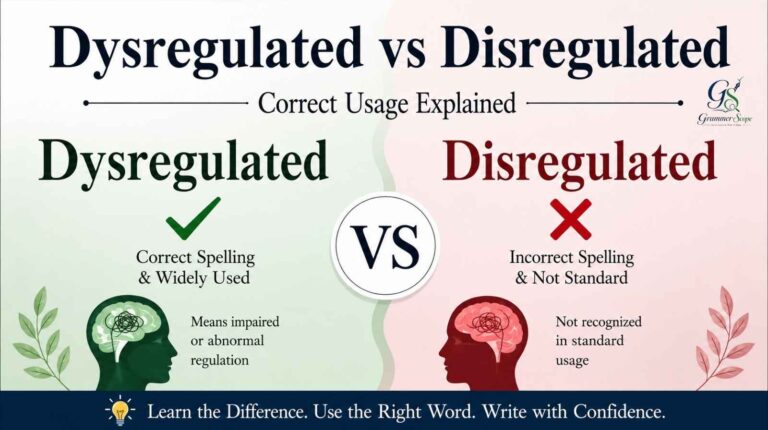 Dysregulated vs Disregulated Correct Usage Explained