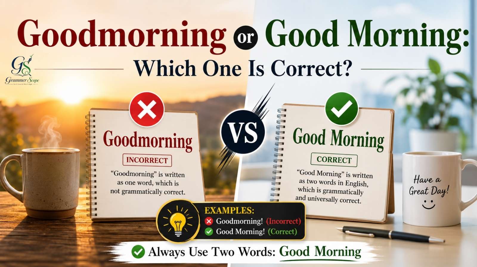 Goodmorning or Good Morning: Which One Is Correct?