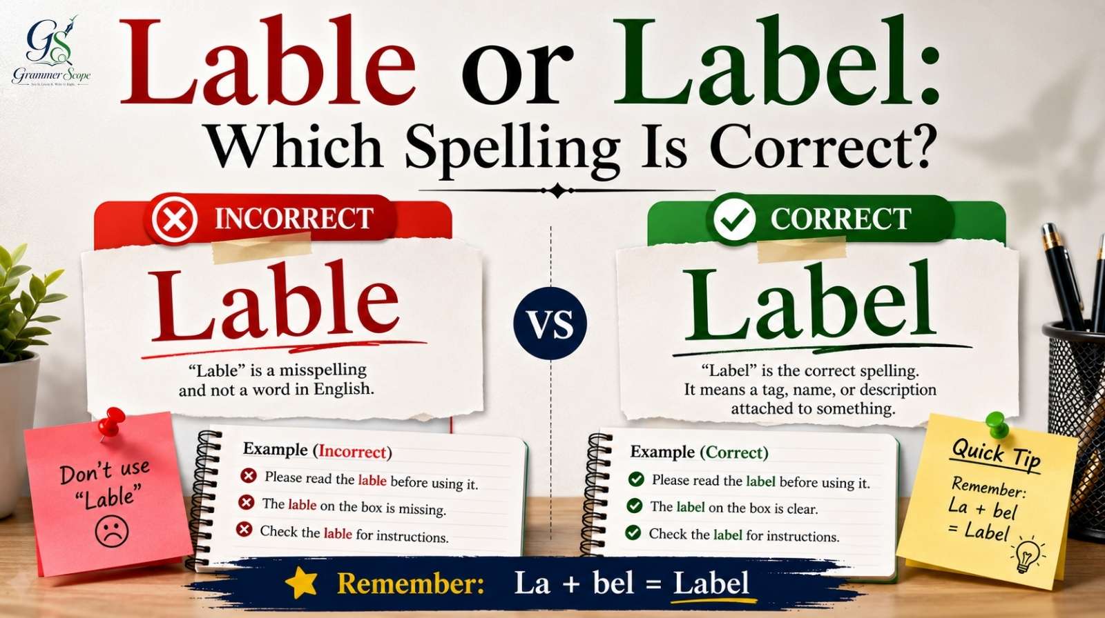 Lable or Label