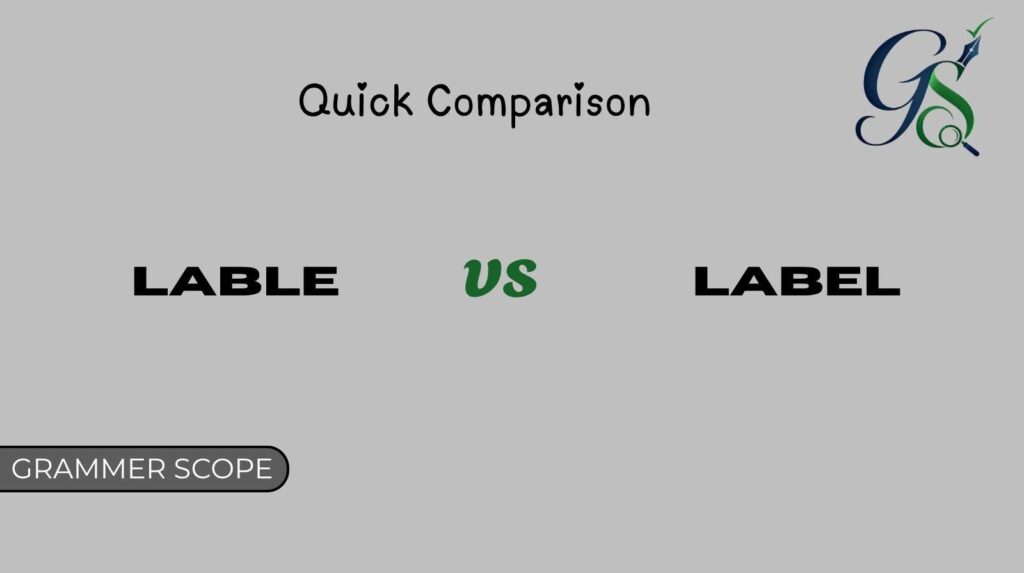Lable vs Label