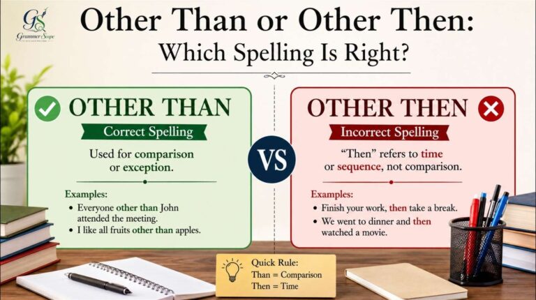 Other Than or Other Then