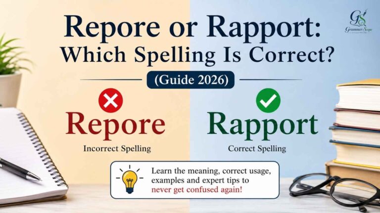 Repore or Rapport
