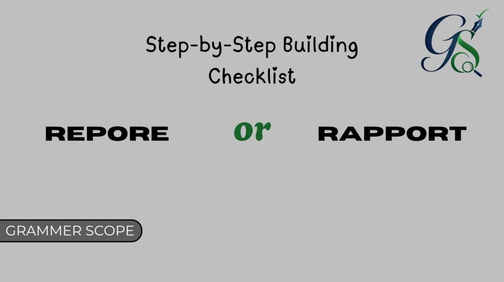 Step-by-Step Rapport Building Checklist