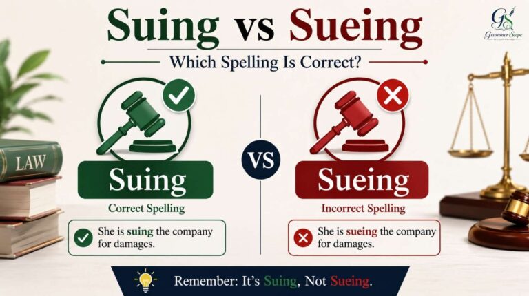 Suing or Sueing