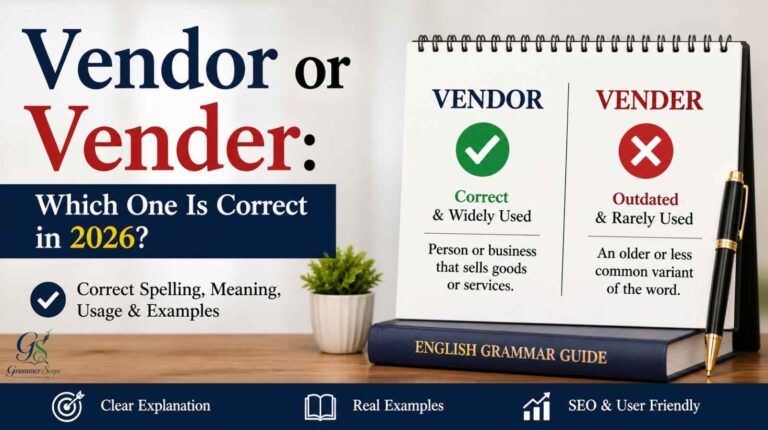 Vendor or Vender