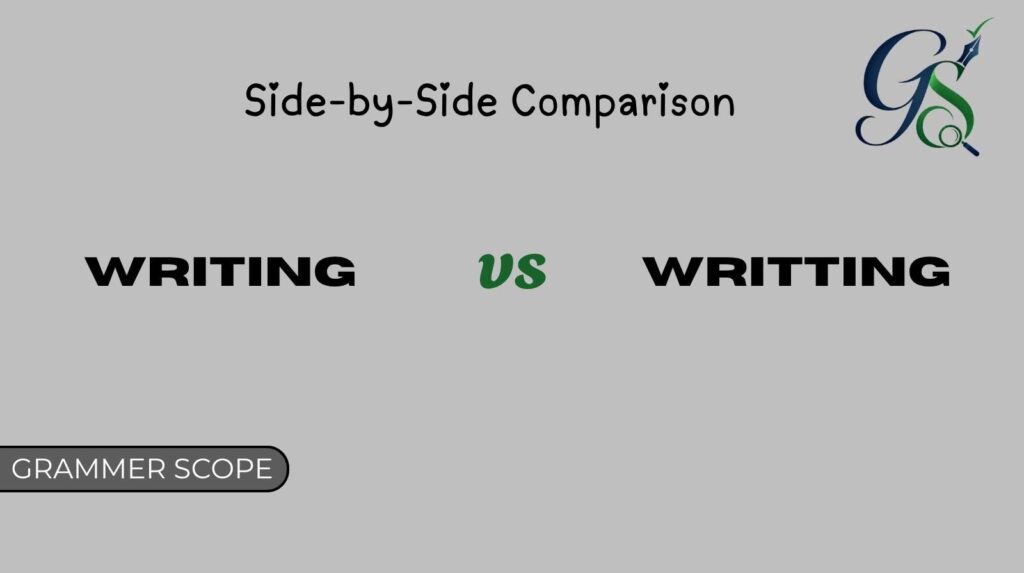 Writing vs Writting