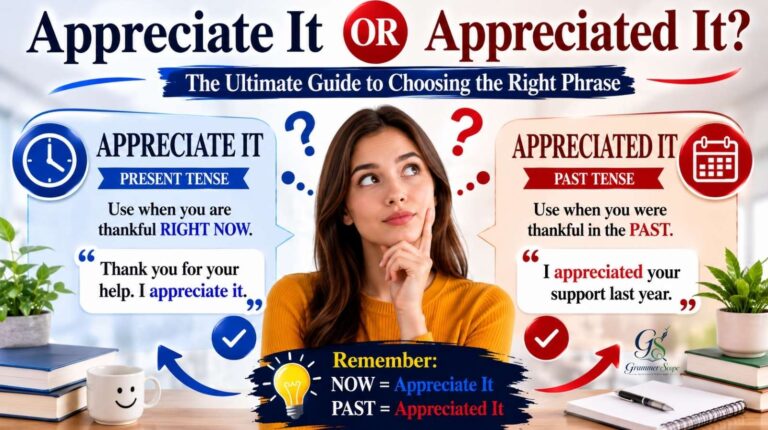 Appreciate It or Appreciated It