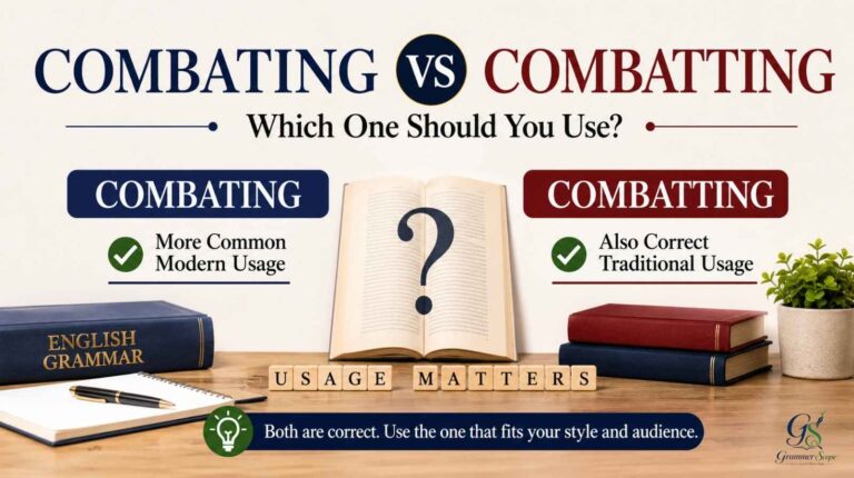 Combating vs Combatting