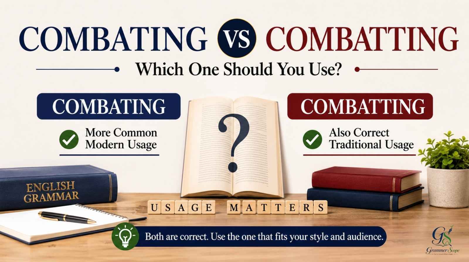 Combating vs Combatting