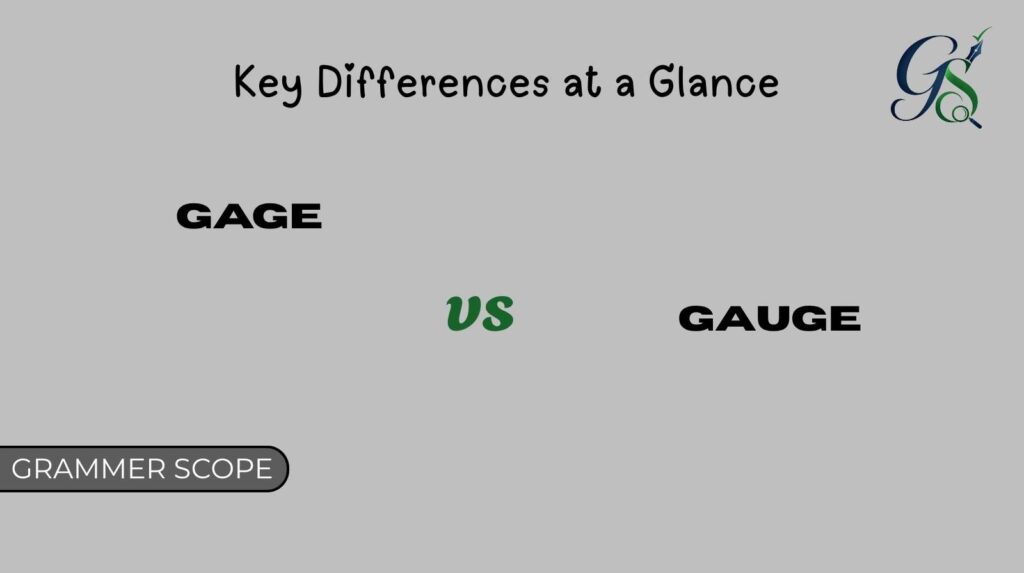 Gage vs Gauge