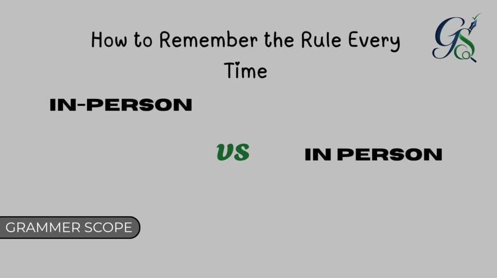 In-Person vs In Person