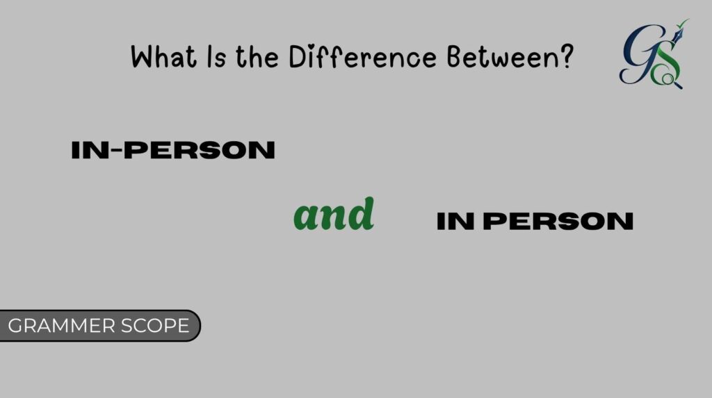 In-Person And In Person
