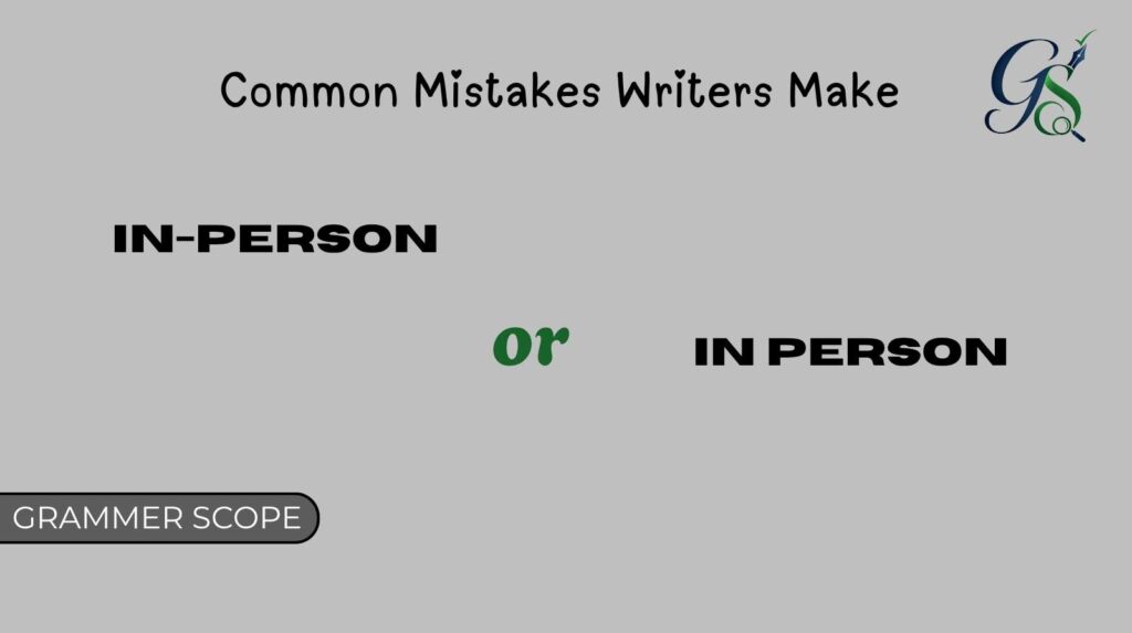 In-Person or In Person
