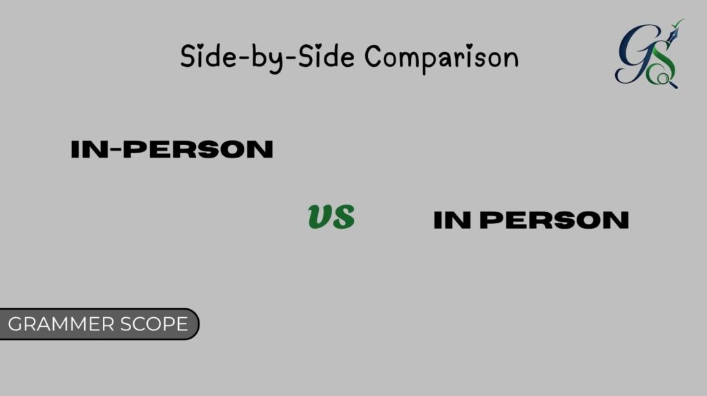 In-Person vs In Person