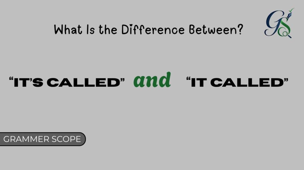 It’s Called And It Called