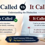 It’s Called vs It Called