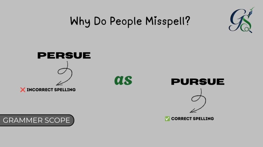Why Do People Misspell Pursue as Persue?