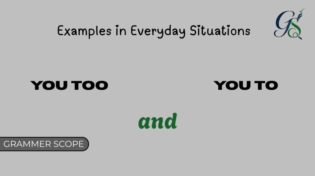 You Too And You To