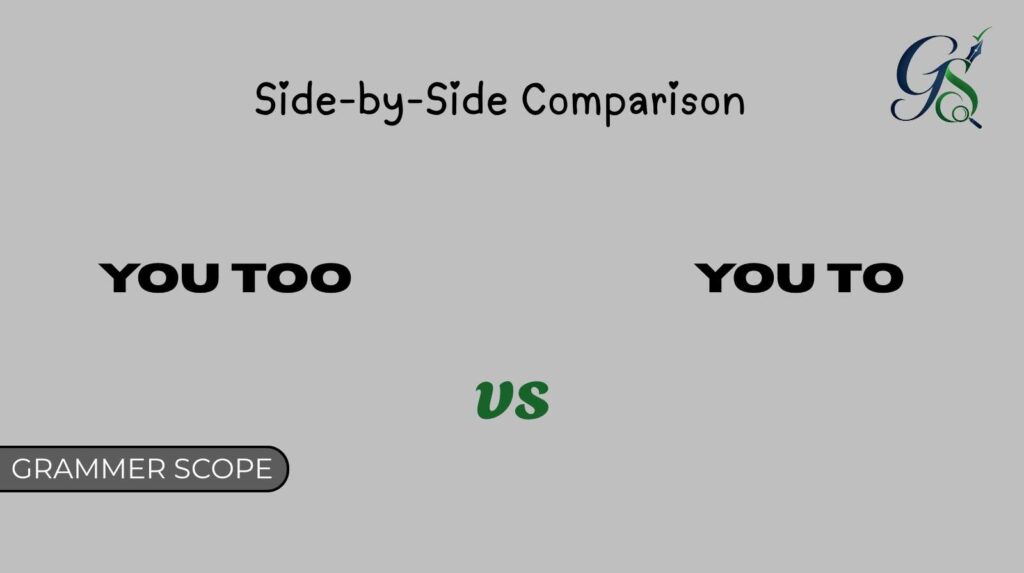 You Too vs You To