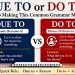 Due To or Do To