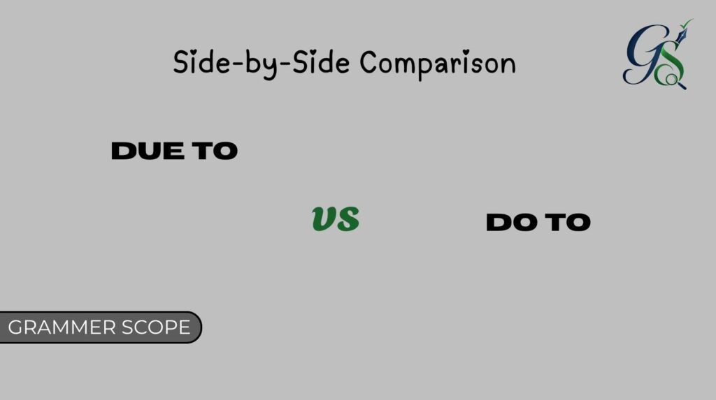 Due To vs Do To