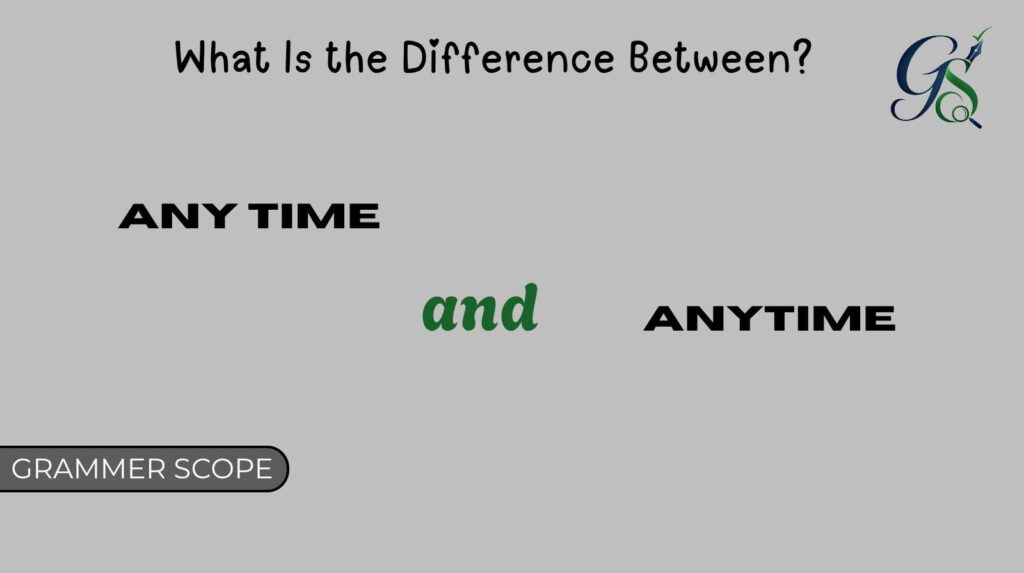 Any Time and Anytime