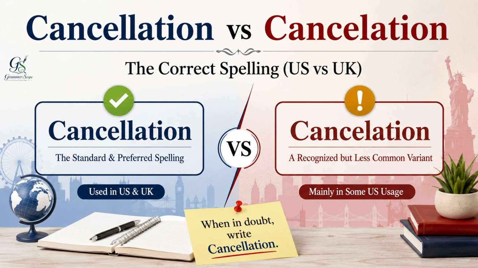 Cancellation vs Cancelation: The Correct Spelling (US vs UK)