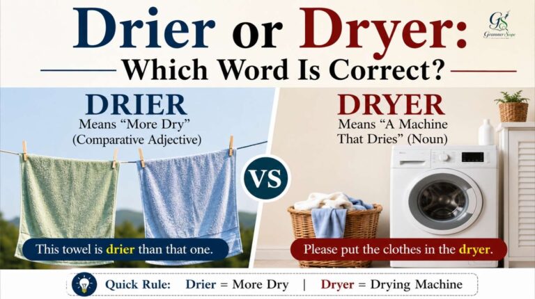 Drier or Dryer