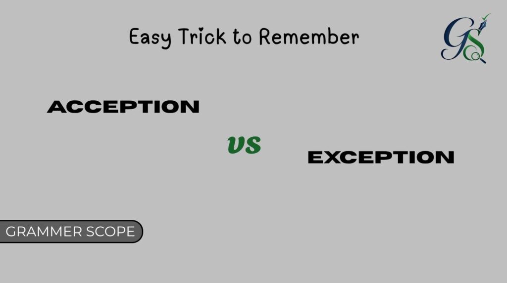 Acception vs Exception