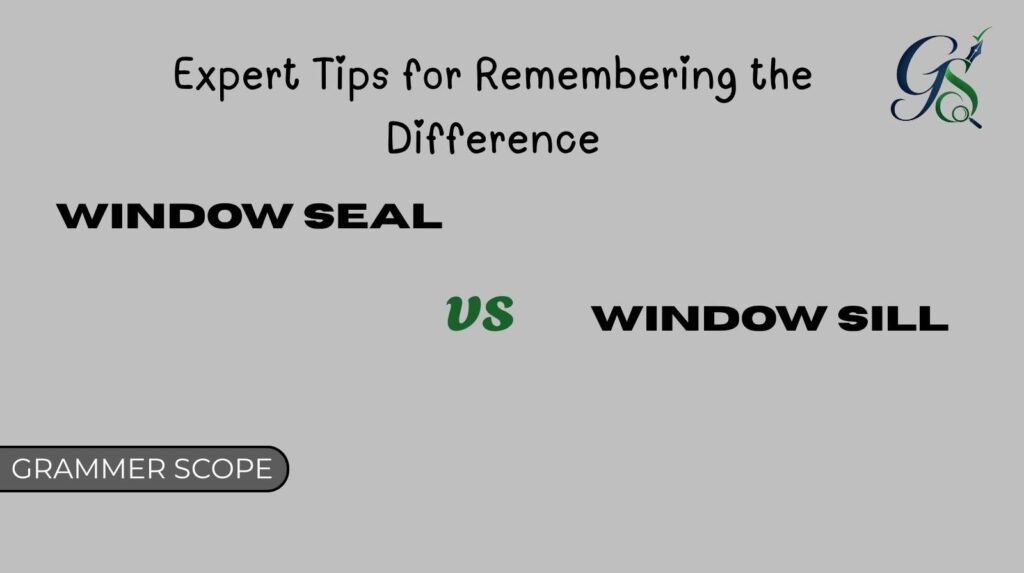 Window Seal vs Window Sill