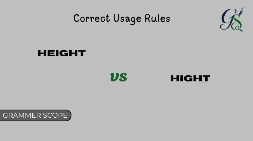 Height vs Hight