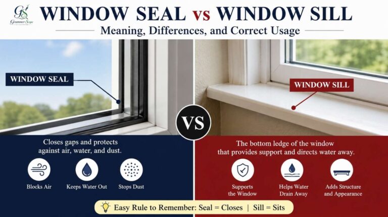 Window Seal vs Window Sill