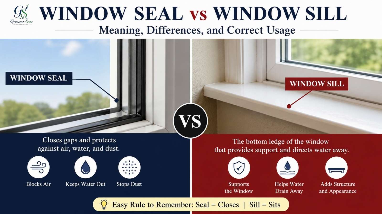 Window Seal vs Window Sill