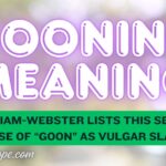Gooning Meaning