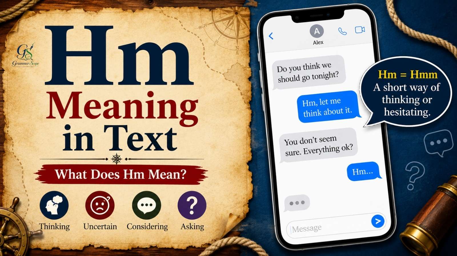 Hm Meaning in Text
