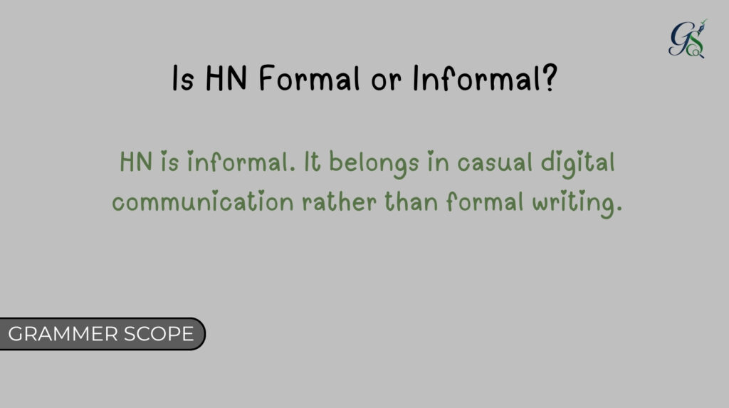 Is HN Formal or Informal