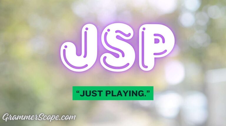 JSP Meaning