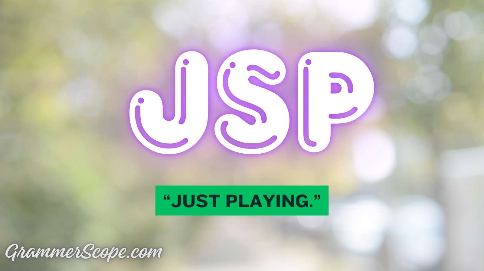 JSP Meaning