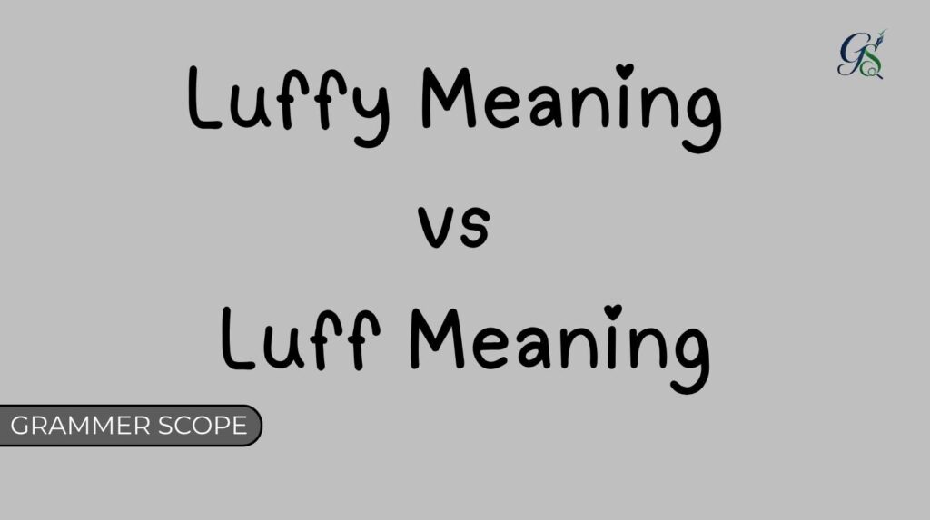 Luffy Meaning vs Luff Meaning