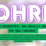 OHRD Meaning