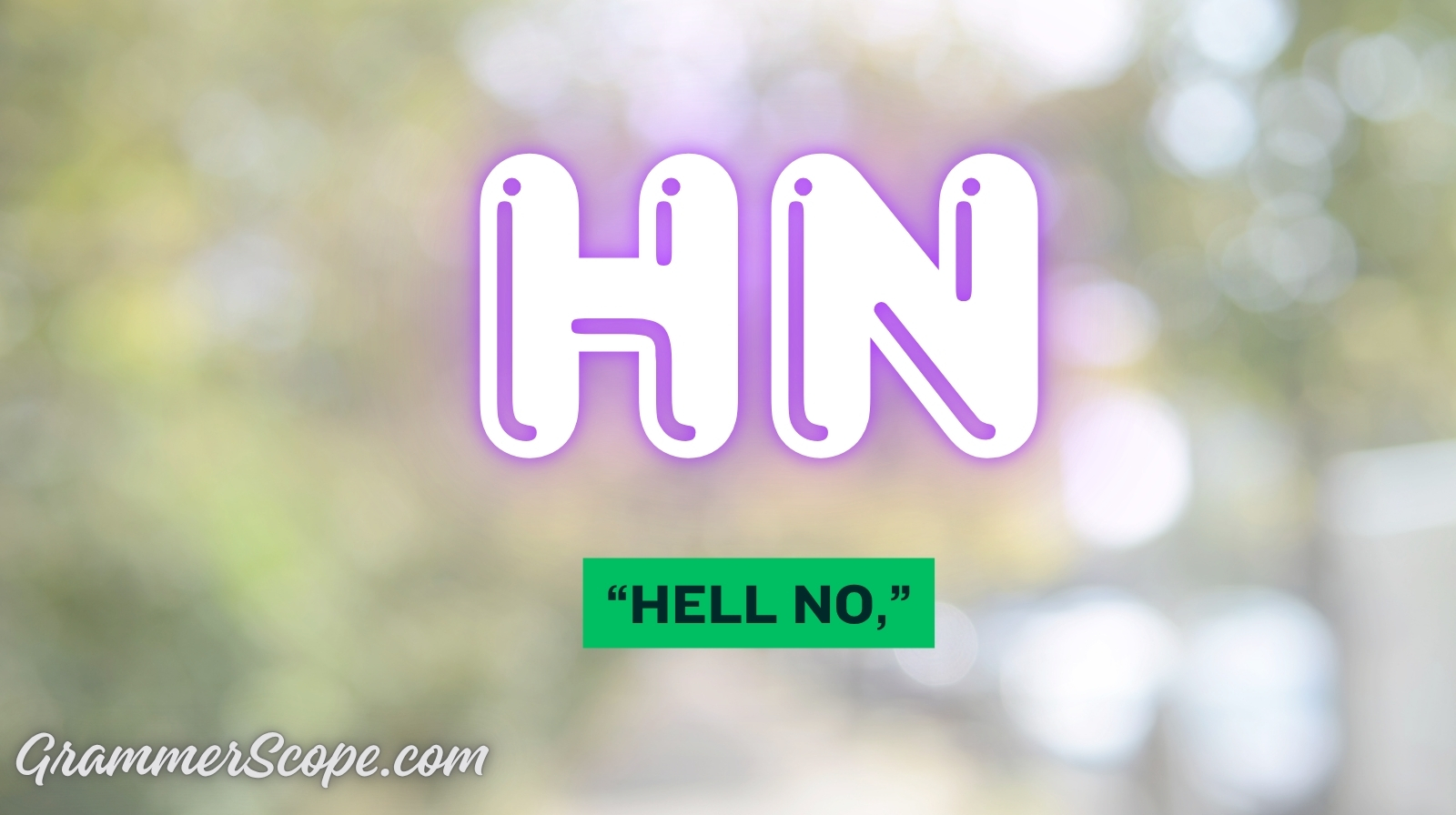 What Does HN Mean
