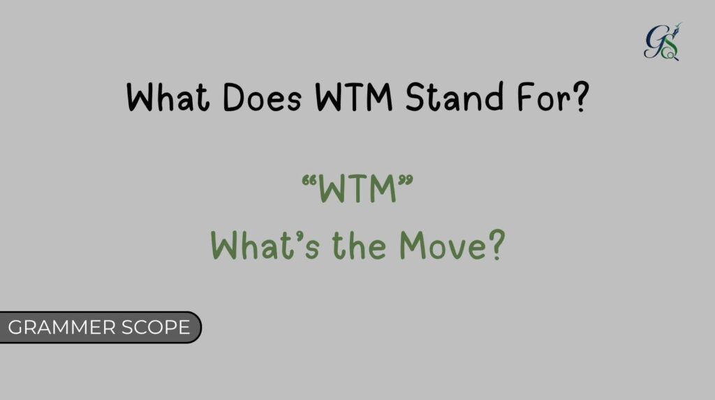 What Does WTM Stand For?