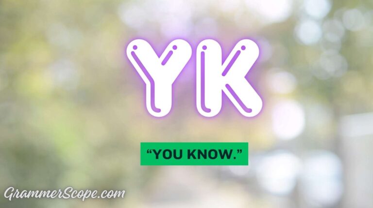 YK Meaning