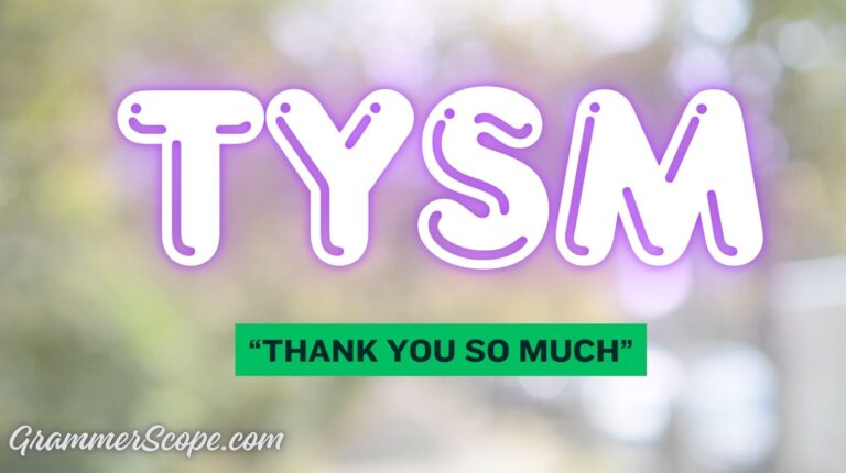 TYSM Meaning